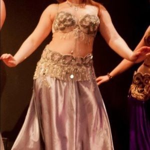 Vintage silver Bellydance costume